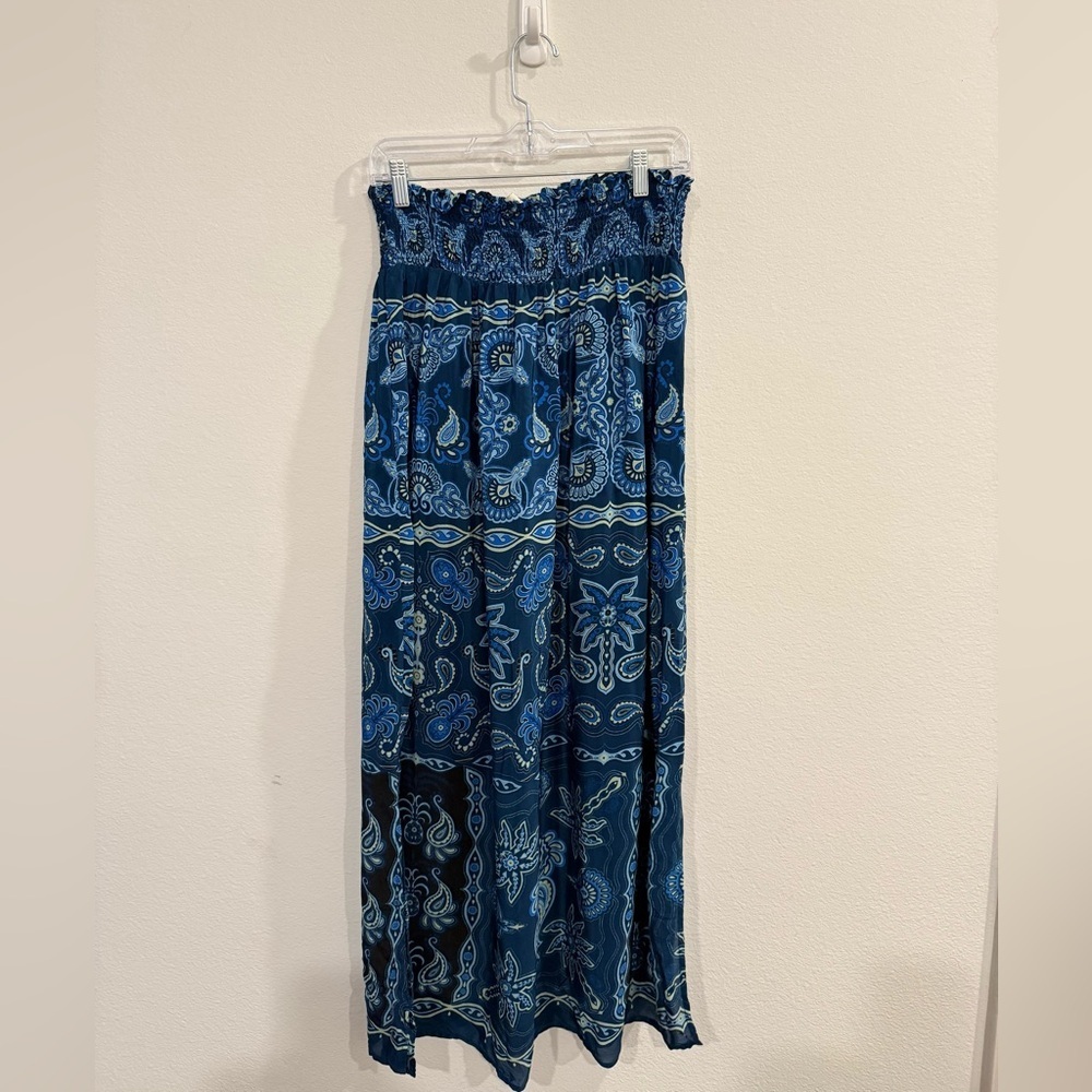 Farm Rio Blue Patterned Maxi Skirt - Picture 3 of 6